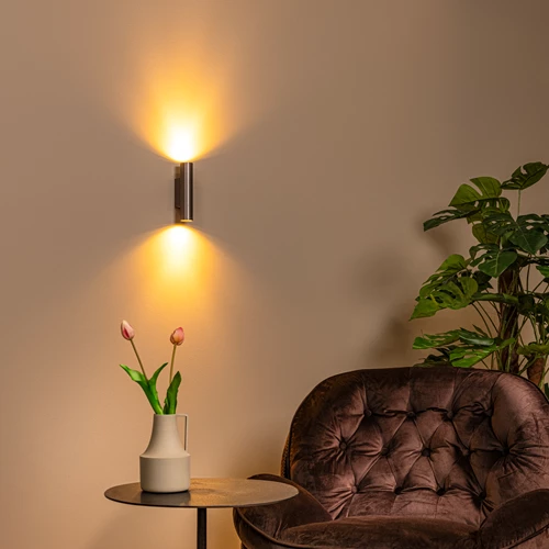Lucide DUPLA - Wandspot / Wandlamp - 2xGU10 (MR11) - Grijs ijzer - sfeer 1